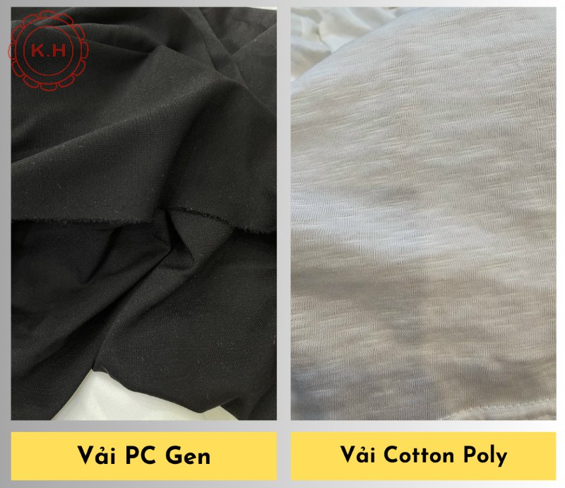 So sánh vải PC gen và vải cotton poly