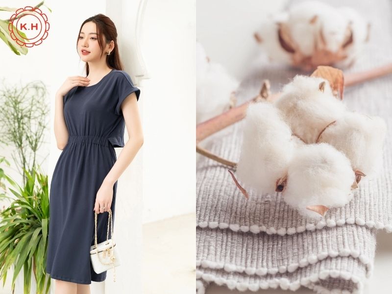 Vải cotton may đầm mềm mại, thoải mái