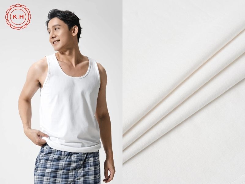 Vải cotton may áo tank top