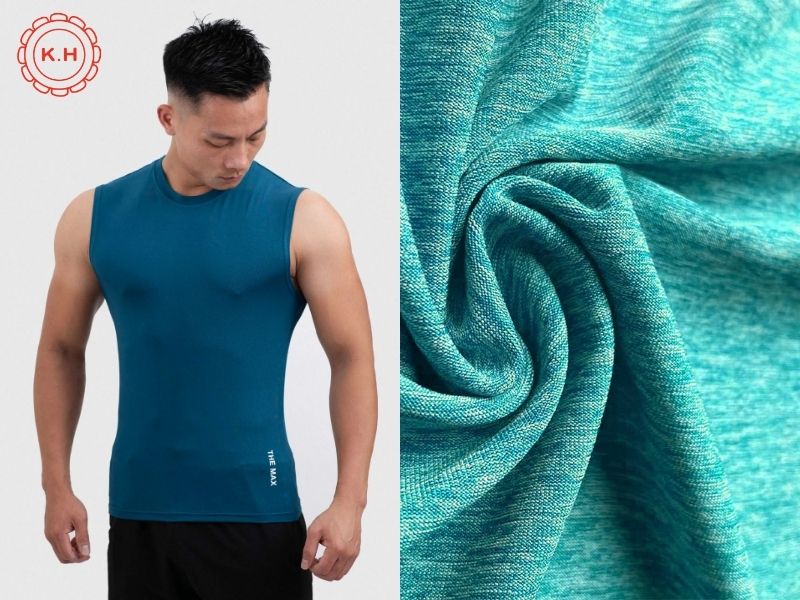 Vải thun lụa may áo thể thao tank top