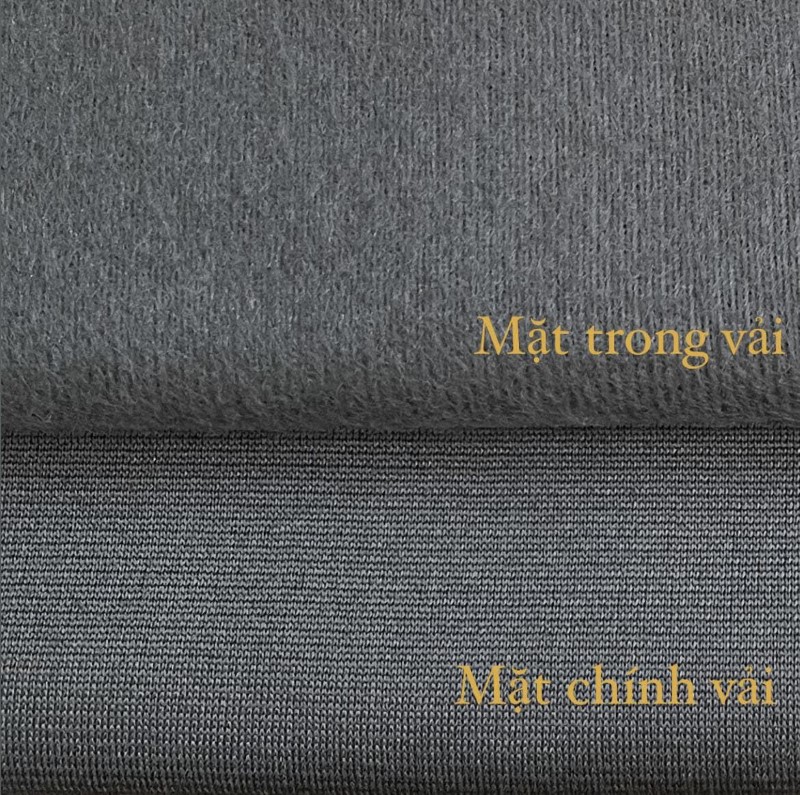 Vải tricot cào mặt trong và mặt chính